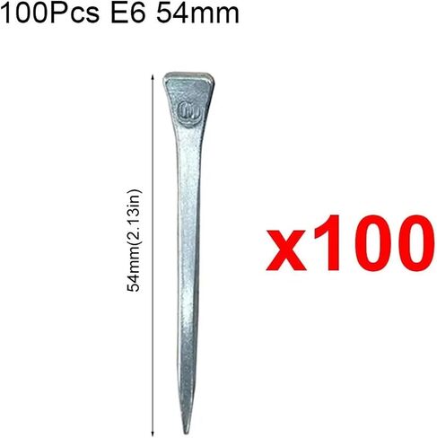 100 Pieces Assorted E2 to E8 Steel Horseshoe Nails – Reliable for Horse Hoof Care, Harness Repair & Riding Gear Needs(100Pcs E8 60.5mm) in Saudi Arabia