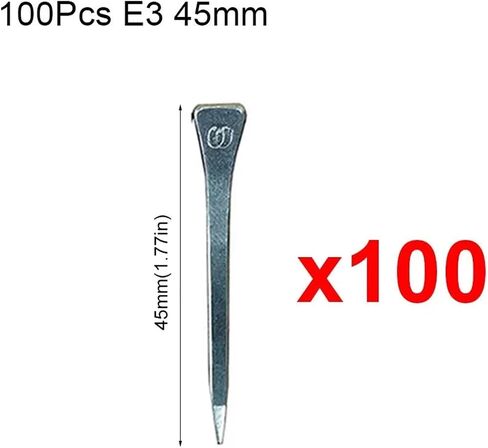 100 Pieces Assorted E2 to E8 Steel Horseshoe Nails – Reliable for Horse Hoof Care, Harness Repair & Riding Gear Needs(100Pcs E8 60.5mm) in Saudi Arabia