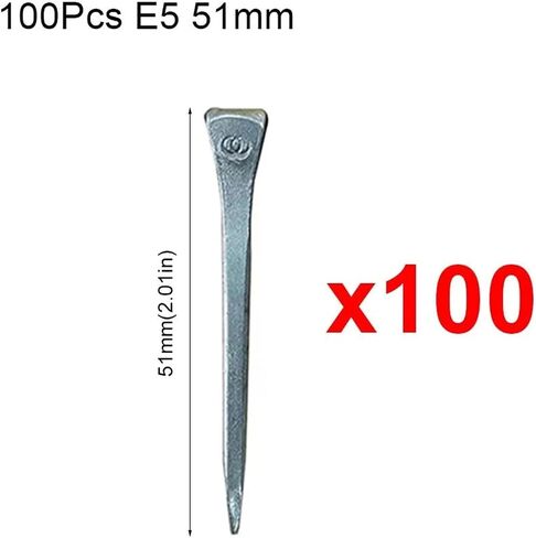 100 Pieces Assorted E2 to E8 Steel Horseshoe Nails – Reliable for Horse Hoof Care, Harness Repair & Riding Gear Needs(100Pcs E8 60.5mm) in Saudi Arabia