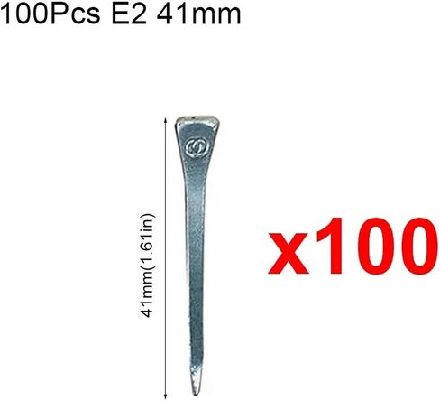 100 Pieces Assorted E2 to E8 Steel Horseshoe Nails – Reliable for Horse Hoof Care, Harness Repair & Riding Gear Needs(100Pcs E8 60.5mm) in Saudi Arabia