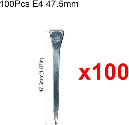 100 Pieces Assorted E2 to E8 Steel Horseshoe Nails – Reliable for Horse Hoof Care, Harness Repair & Riding Gear Needs(100Pcs E8 60.5mm) in Saudi Arabia