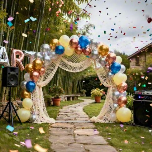 30 ft Fishing Net Decor, Fish Net Decorations for Pirate Mermaid Ocean Beach Hawaii Under The Sea Nautical-Themed Party in Saudi Arabia