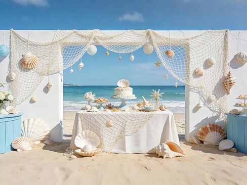 30 ft Fishing Net Decor, Fish Net Decorations for Pirate Mermaid Ocean Beach Hawaii Under The Sea Nautical-Themed Party in Saudi Arabia