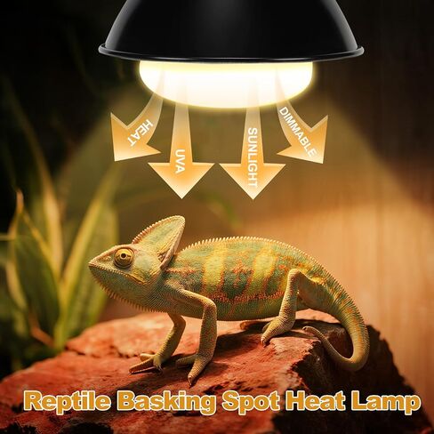 2Pack Reptile Heat Lamp, 150W Reptile Heat Emitter Infrared Basking Spot Light, UVA Daylight Heat Lamp Bulbs for Chickens Coop Reptiles Pets Brooder Use in Kuwait