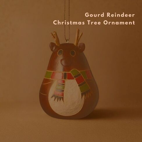 Red Santa Claus Gourd Christmas Tree Ornament, Hanging Indoor Xmas Decorations, Red White Holiday Decor, Handmade, 4" Tall in Saudi Arabia