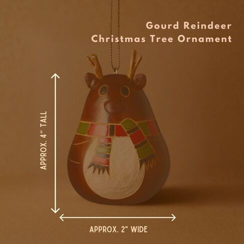 Red Santa Claus Gourd Christmas Tree Ornament, Hanging Indoor Xmas Decorations, Red White Holiday Decor, Handmade, 4" Tall in Saudi Arabia
