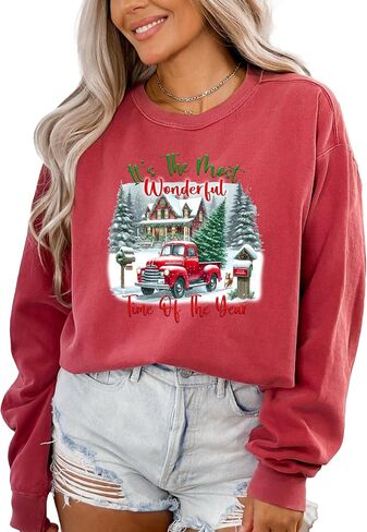 Christmas Comfort Sweatshirt Wonderful Time of Year, Christmas Tree Cozy Reader Holiday Sweater, Festive Xmas, Festive Pullover Gift Women in Saudi Arabia