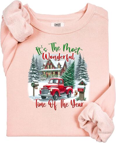 Christmas Comfort Sweatshirt Wonderful Time of Year, Christmas Tree Cozy Reader Holiday Sweater, Festive Xmas, Festive Pullover Gift Women in Saudi Arabia