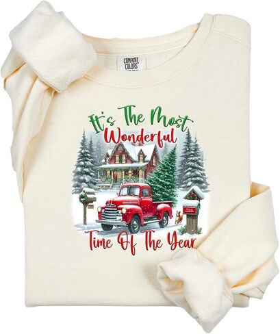 Christmas Comfort Sweatshirt Wonderful Time of Year, Christmas Tree Cozy Reader Holiday Sweater, Festive Xmas, Festive Pullover Gift Women in Saudi Arabia