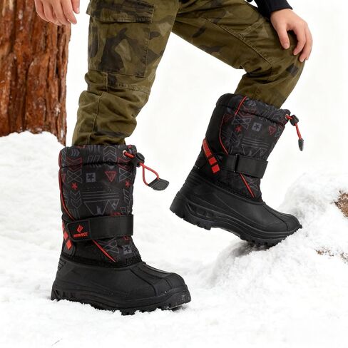 CIOR Kids Snow Boots for Boys Girls Toddler Winter Outdoor Boots Waterproof with Fur Lined(Toddler/Little Kids/Big Kid) in Saudi Arabia