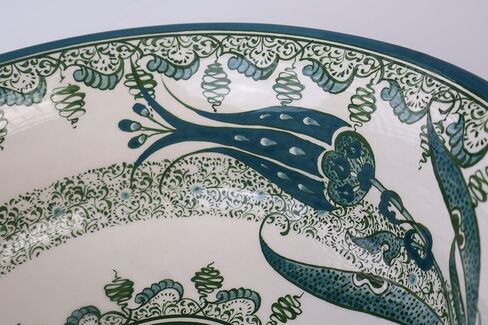 Bathroom Green Tulip & Golden Horn Vessel Vanity Sink, Ceramic Countertop Basin, Guest Bathroom Remodel, Kitchen Washbasin, Assorted Colors in Saudi Arabia