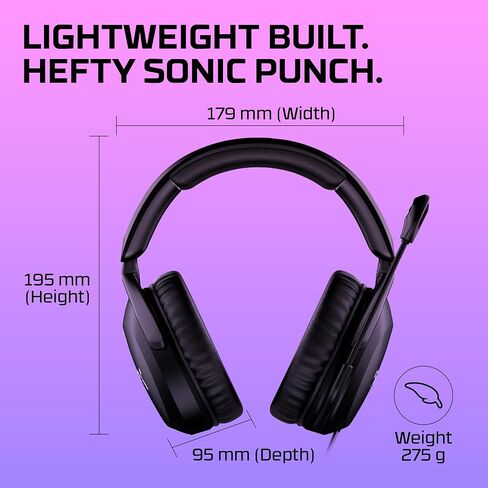 Hyperx Cloud Jet-سماعة ألعاب لاسلكية مزدوجة ، 2.4 جيجا هرتز دونجل ، بلوتوث 5.3 ، الكمبيوتر الشخصي ، PS5 ، الهاتف المحمول ، USB-A-الأزرق الفاتح in Saudi Arabia