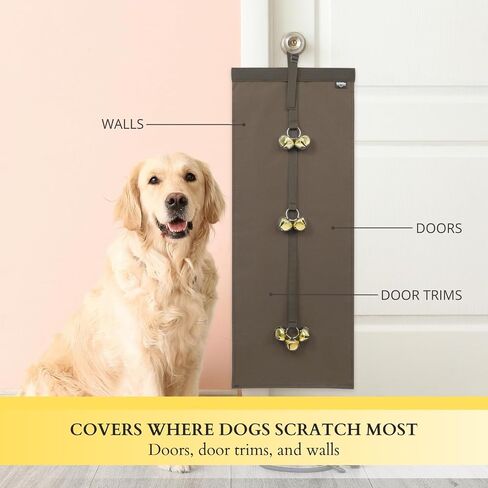 Anti-Scratch Dog Door Bell - Adjustable Puppy Potty Training Bells, Hanging Doorbell to Protect Doors & Trim in Saudi Arabia
