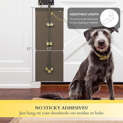 Anti-Scratch Dog Door Bell - Adjustable Puppy Potty Training Bells, Hanging Doorbell to Protect Doors & Trim in Saudi Arabia