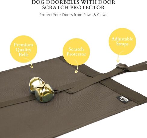 Anti-Scratch Dog Door Bell - Adjustable Puppy Potty Training Bells, Hanging Doorbell to Protect Doors & Trim in Saudi Arabia