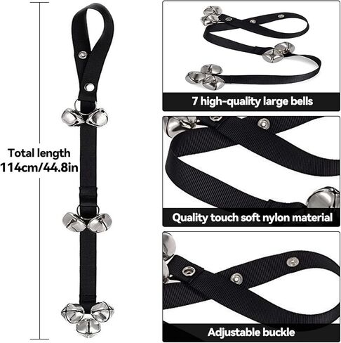 Pet Door Bell Strap with Metal Bells for Training and Communication with Dogs Adjustable and Easy to Use for Pet Behavior Signals in Saudi Arabia
