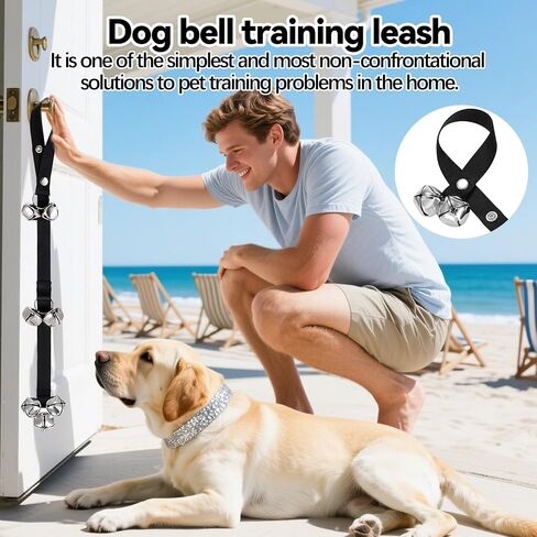Pet Door Bell Strap with Metal Bells for Training and Communication with Dogs Adjustable and Easy to Use for Pet Behavior Signals in Saudi Arabia