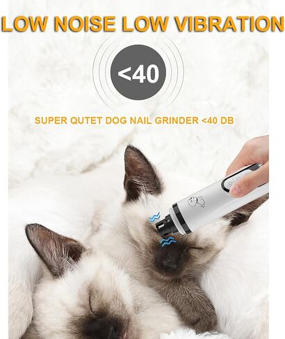 2026 Upgrade Silent Groom Pro Nail Grinder,Silent Groom Pro for Dogs,with LED Light & 3 Speeds,2000mAh Battery,Quick USB Charge (White) in Kuwait