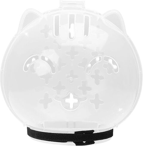 Cat Muzzle for Grooming Breathable Cat Muzzle Helmet Adjustable Hood Anti Bite Muzzles for Pet Bathing,Taking Injections(Color:Clear) in Saudi Arabia