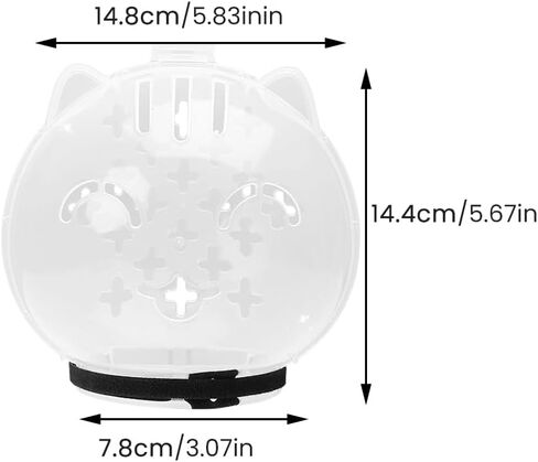 Cat Muzzle for Grooming Breathable Cat Muzzle Helmet Adjustable Hood Anti Bite Muzzles for Pet Bathing,Taking Injections(Color:Clear) in Saudi Arabia