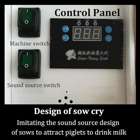 Pig Milk Feeder with Sound and Accurate Temperature Control,Piglet Constant Temperature Suckling Machine,Pig Drinking Milk Machine,Dual Switch Design,Automatic Mixing,for Raising Pi(Size:10 pacifiers) in Kuwait