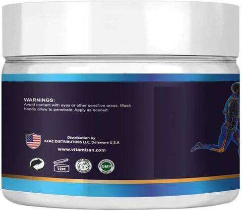 VITAMISAN Organic Vitamins Glucosamine & chondroitin Cream with MSM, Arnica & Collagen Relieve discomfort and Speed up Healing for Men & Women/Soothe Joint, Bone and Muscle Pain in Saudi Arabia