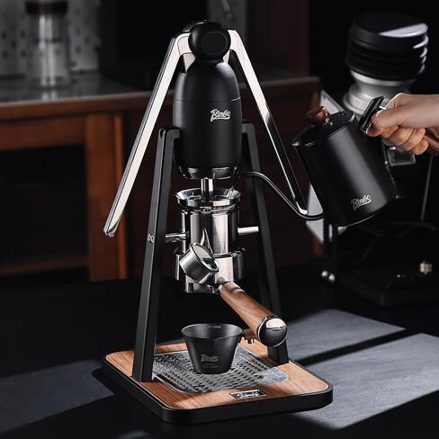 Bincoo Manual Espresso Maker Set - Hand Press Espresso Machine – 12Bar Pressure Profiling, Dual-Lever Manual Coffee Maker with Pre-Infusion, Portable for Custom Espresso Shots, Stainless Steel in Kuwait