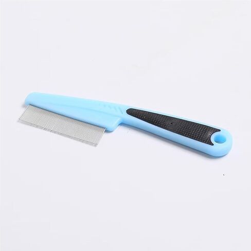 1-Pack Pet Flea Comb, Dog Hair Removal Comb for Grooming(Blue Black), Cat or Dog Supplies, New in Saudi Arabia