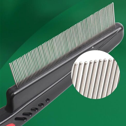 1-Pack Pet Flea Comb, Dog Hair Removal Comb for Grooming(Blue Black), Cat or Dog Supplies, New in Saudi Arabia