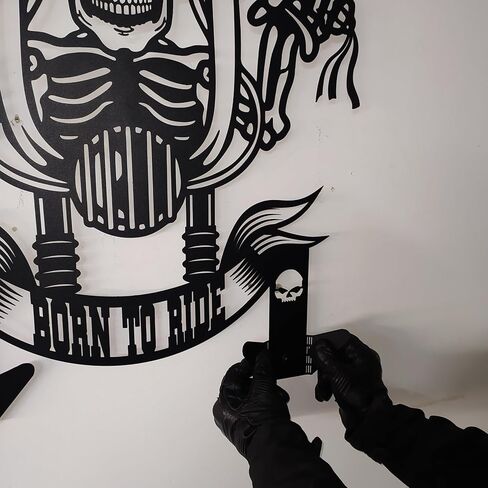 Custom Skull Motorcycle Helmet Holder Skull Rider Motorcycle Helmet Rack Gifts for Motorcycle Riders Personalized Christmas Gifts Helmet Holder Wall Mount (Large 79 x 89 cm / 31 x 35 inches) in Saudi Arabia