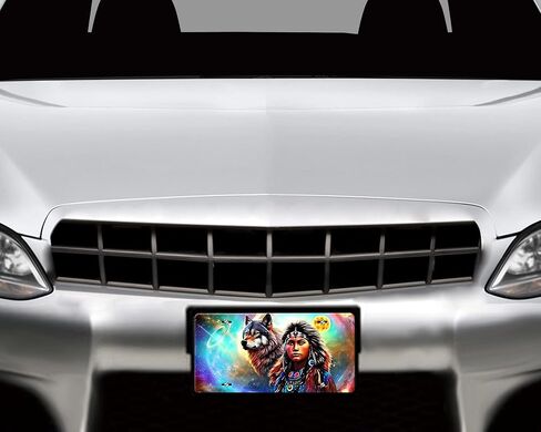 لوحة ترخيص أمامية مزخرفة من فانيتي - لوحة ترخيص سيارة لطيفة مصنوعة في الولايات المتحدة الأمريكية - لوحة معدنية من الألومنيوم - لوحة سيارة عالية الجودة - لوحة أمامية للسيارة (مختبر الشوكولاتة) in Kuwait