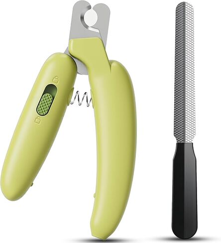 Dog Nail Clippers,Dog Nail Trimmers for Small Medium Dogs and Cats - Professional Grooming Tool with Safety Lock, Sharp Stainless Steel Blade Prevents Splitting，Includes Nail File (Purple-mini) in Saudi Arabia