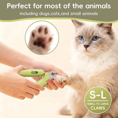 Dog Nail Clippers,Dog Nail Trimmers for Small Medium Dogs and Cats - Professional Grooming Tool with Safety Lock, Sharp Stainless Steel Blade Prevents Splitting，Includes Nail File (Purple-mini) in Saudi Arabia