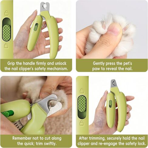 Dog Nail Clippers,Dog Nail Trimmers for Small Medium Dogs and Cats - Professional Grooming Tool with Safety Lock, Sharp Stainless Steel Blade Prevents Splitting，Includes Nail File (Purple-mini) in Saudi Arabia
