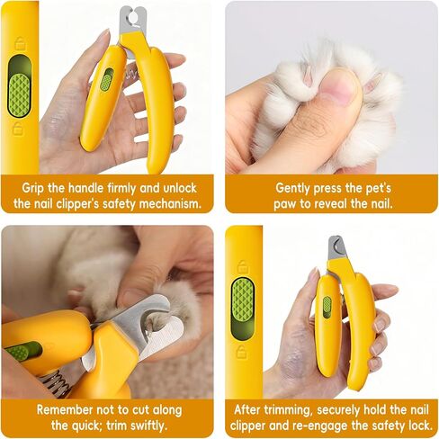 Dog Nail Clippers,Dog Nail Trimmers for Small Medium Dogs and Cats - Professional Grooming Tool with Safety Lock, Sharp Stainless Steel Blade Prevents Splitting，Includes Nail File (Purple-mini) in Saudi Arabia