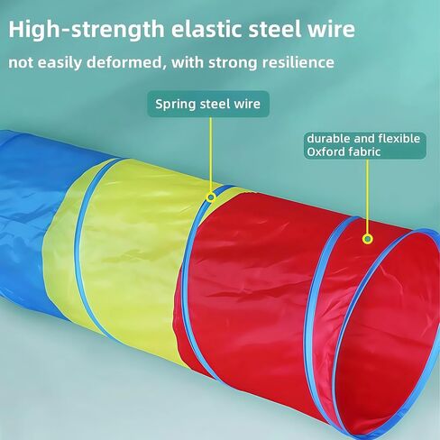 Dog Agility Tunnel for Small & Medium Dogs and Puppies – Durable Oxford Fabric, Pop-Up Exercise & Training Toy for Indoor Outdoor Play, Interactive Pet Tunnel with Storage Bag in Saudi Arabia