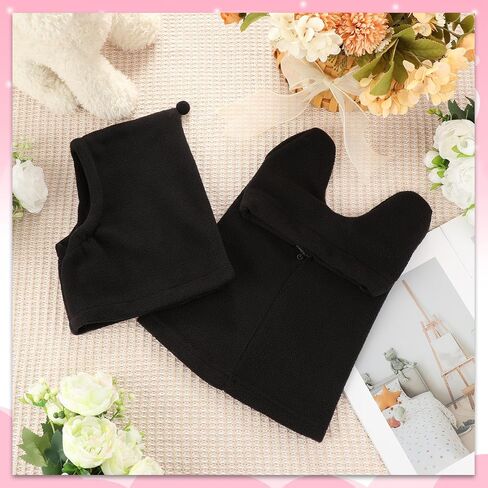 2 Pcs Winter Pet Hats Quiet Ears for Dogs Ear Muffs Dog Neck Warmer Scarf Hoodie Noise Protection Cover Beanie Head Wrap Costume for Medium to Large Pet Cats(Black) in Saudi Arabia
