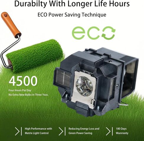 ELP-LP57 /V13H010L57 لمبة المصباح البديلة مع الإسكان لـ EPSON EB-450WI EB-440W EB-460 ، POWERLITE 460 450W ، BRIGHTLINK 455WI 450WI 455WI-T LAMPOR in Saudi Arabia