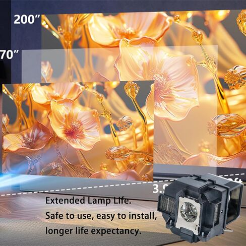 ELP-LP57 /V13H010L57 لمبة المصباح البديلة مع الإسكان لـ EPSON EB-450WI EB-440W EB-460 ، POWERLITE 460 450W ، BRIGHTLINK 455WI 450WI 455WI-T LAMPOR in Saudi Arabia