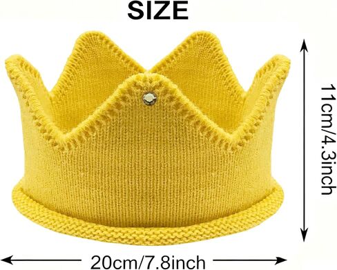 Baby Birthday Party Crown Headband Hat, Knitted Hat Warm Beanie Cap.(LDZ28) in Saudi Arabia