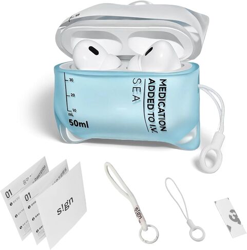 Original Design Music Drip Compatible AirPods Case, Compatible with AirPods Pro 1/2, Liquid Silicone Anti Fall Protective Cover with Lanyard (AirPods Pro 1/2) in Saudi Arabia