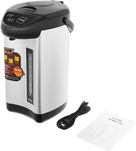 4L Electric Water Boiler Dispenser 750W, 20 Min Fast Boil, 24H Keep Warm, 3 Modes Button/Touch/Manual, with Anti-Dry Burn Protection, Water Level Window, 304 Stainless Steel (Grey) in Saudi Arabia
