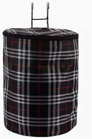 Multifunctional Dog Bag, Waterproof Canvas Pet Carrier, Folding Front Basket with Lid, Ideal for Skateboard & Electric Bike, 20kg Load Capacity, Black in Saudi Arabia