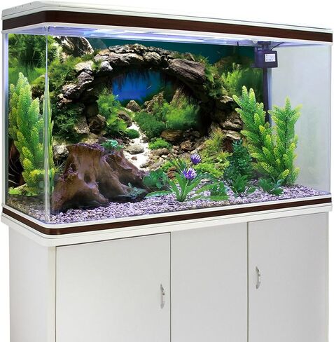 36x18 inches Arch Stone Aquarium Background River Bed & Lake Aquarium Polyester Backdrop Aquatic Plant Fish Tank Background in Saudi Arabia