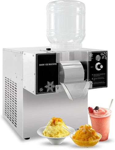 Automatic Electric Ice Shaved Machine, Snowflake Ice Shaver, 176lbs/day Snowflake Ice Machine, Air Cooling for Home, Parties, Food Truck, Restaurant, Milktea Shops in Saudi Arabia