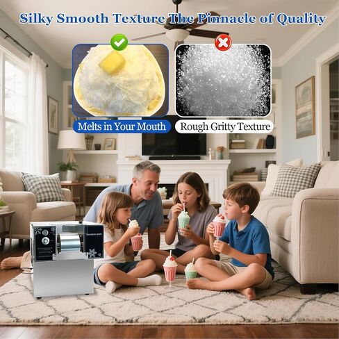 Automatic Electric Ice Shaved Machine, Snowflake Ice Shaver, 176lbs/day Snowflake Ice Machine, Air Cooling for Home, Parties, Food Truck, Restaurant, Milktea Shops in Saudi Arabia