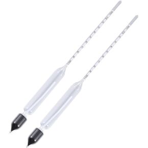 TEHAUX 2Pcs Glass Hydrometer Float Specific Gravity Densitometer for Aquarium Fish Tank Water Testing with Automatic Temperature and Mineral Content Measurement in Kuwait