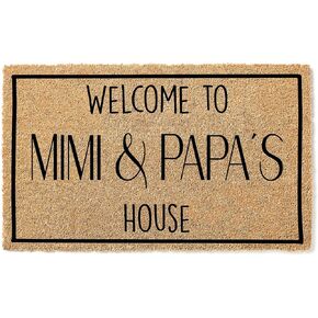 Custom Door Mat - Mimi and Papa Welcome Gift for Nana or Grandma Grandmother Christmas New Present 4642 in Saudi Arabia