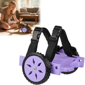 Adjustable Guinea Pig, Rabbit and Hamster Wheelchair for Back Legs Mobility Aid, Soft TPU Tires with Raps (Small) in Saudi Arabia