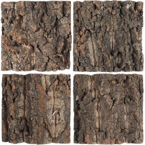 BESPORTBLE 4pcs Reptile Cork Bark Background Decor for Aquarium and Fish Tanks Natural Climbing Board for Gecko Lizard Frog Bearded Dragon Safe and Realistic Design in Saudi Arabia